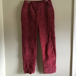 Metro Style dark rose/deep pink suede pants size 10T